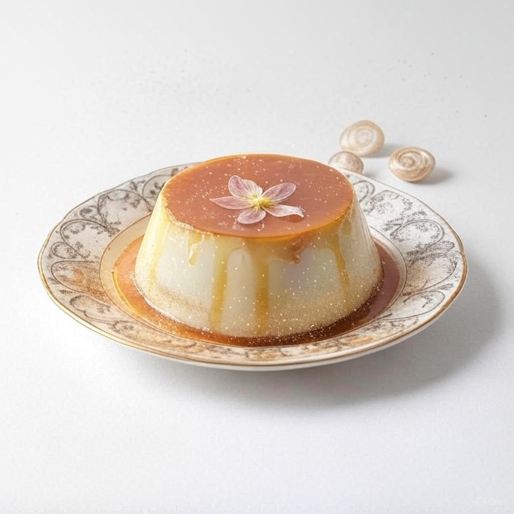 Crema infundida en vainilla de jardín imaginario, con canela de recuerdos.