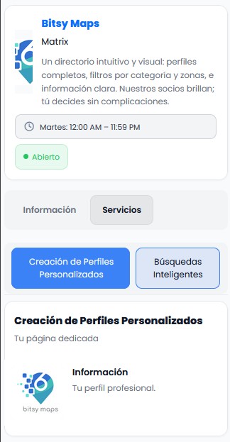 Tu perfil profesional.